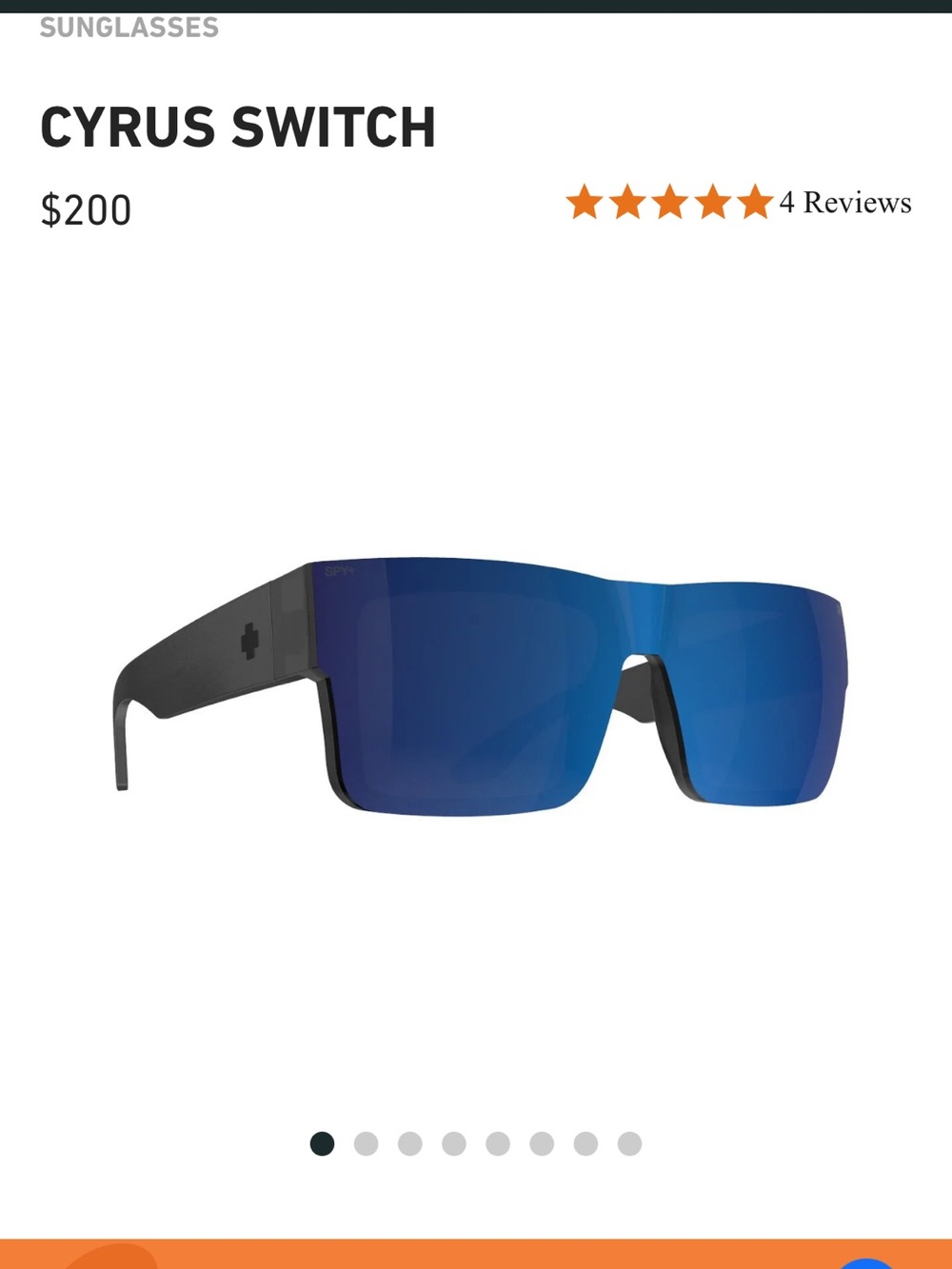 SPY Cyrus Switch Sunglasses in Blue Mirror with Black Arms